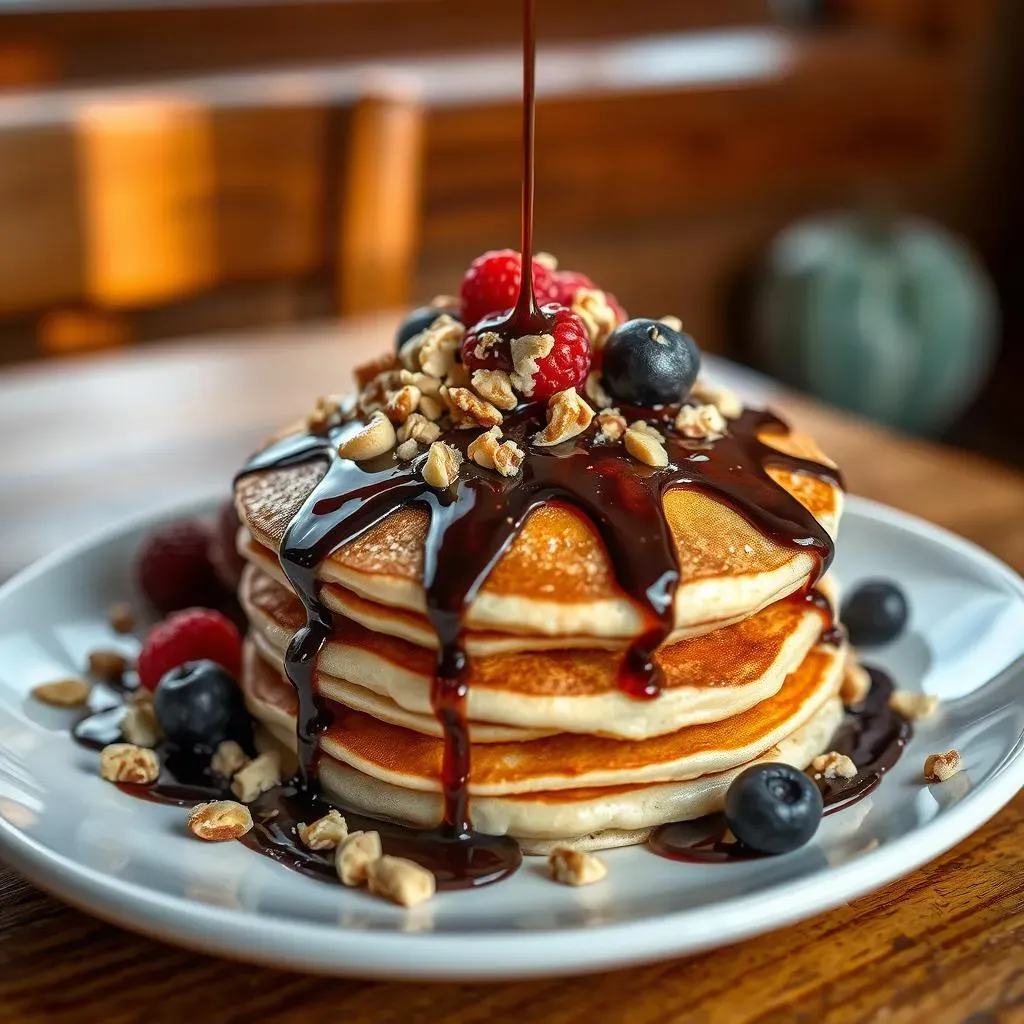 Essential Pancake Toppings with Chocolate Syrup