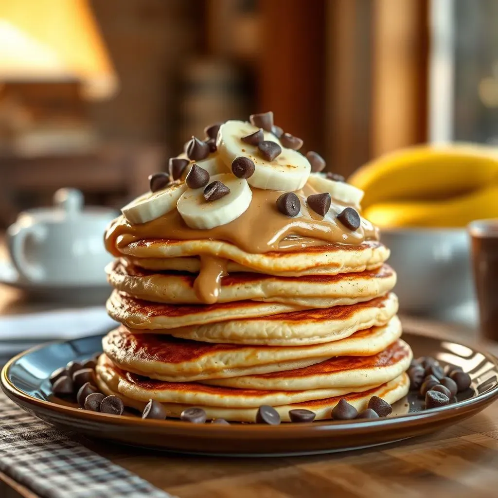 Delicious pancake toppings with peanut butter